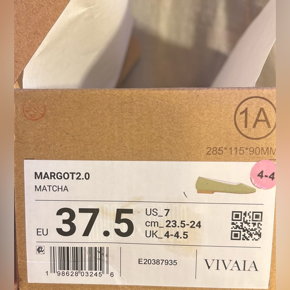 VIVAIA Matcha Green Knit Ballet Flats NIB W SQ TOE Slip-On Comfort! - Picture 2 of 10